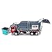 KDW 1/43 Scale Diecast Recycling Garbage Truck Toys for Kids with Bin (Gray)