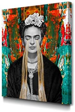 Foto Canvas Frida Kahlo Art Wall Decorative | Modern Canvas (60 x 80 cm)