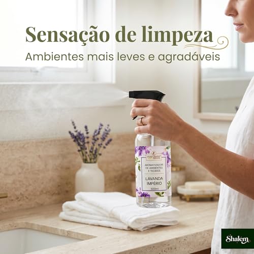 Aromatizador de Ambientes e Tecidos 500ml – Home Spray Perfumado Premium, Aroma Duradouro para Casa, Sofás, Cortinas e Roupas - Lavanda Imperio
