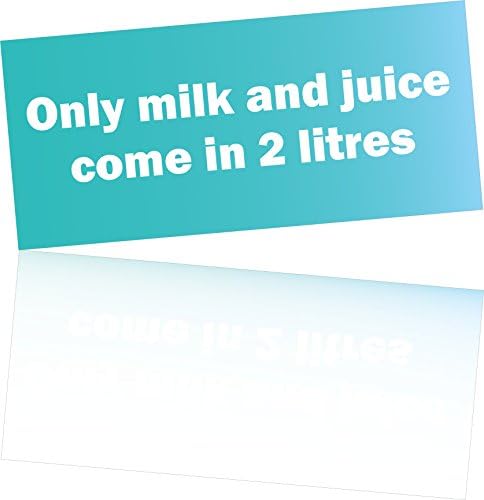 Vinstickers - set of 2 decals - ONLY MILK AND JUICE COME IN 2 LITERS - BEST stickers for car, trucks, laptops and at home - BUY 2 sets get 1 set FREE - Color Your Life (white)