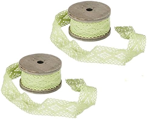 DCC Set of 2 Spools of 10' Green Lace Ribbon