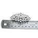 Sparkly Bride Bridal Hair Barrette Vintage Romancing Heart Rhinestone Crystal Small 2.5 inches