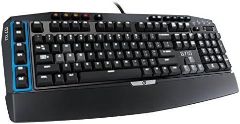 Logitech G710 Blue Mechanical Gaming Keyboard with Cherry MX Blue Switches for Tactile High-Speed Feedback (Certified Refurbished)