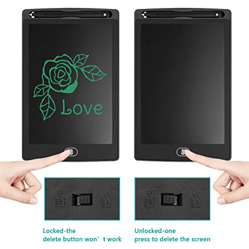 LCD-Writing-Tablet-Drawing-Board-Electronic-Writing-Board-85-Handwriting-TabletFridge-Memo-Note-Pad-for-KidsAdults-at-HomeSchoolOfficeBlack