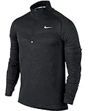 Nike Dri-FIT Knit Half Zip Grey Mens Running Long Sleeve Shirt / Top