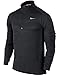 Nike Dri-FIT Knit Half Zip Grey Mens Running Long Sleeve Shirt / Top