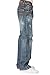 Level 7 Men's Relaxed Bootcut Denim Distressed Jeans with Zipper Pocket Size 36X32