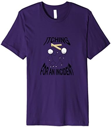 Mens Itching for an Incident with String Cheese T-Shirt XL Purple