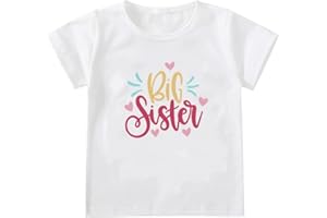 SUUKA Boys Girls Sibling Matching Outfit Big Sister Little Brother T Shirt Tops Twins Tees Big Sis Lil Bro Clothes