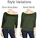 Simlu Dolman 3/4 Sleeve Drape Round Neck Top With Banded Waist - Made In USA, Black, XX-Large