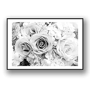 Framed Canvas Wall Art for Living Room, Bedroom Rose Flowers Canvas Prints for Modern Home Decoration Ready to Hang - 16"x24" inches