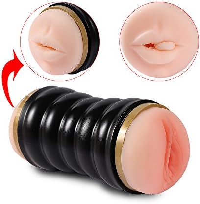 Fugaroy Male Adult Toys for Relaxing Pleasure, Adult Male Toys Men's 3D Realistic Lifelike Silicone Love Toys Cup Realistic Passion for Men Hands Free Play, Black