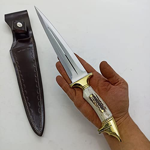 yatagan Deer Antler Wolf Dagger Knife With SheathFairbairn Sykes Knife