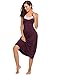 Ekouaer Womens Sleepwear Nightgown Full Slips Lace Sling Dress,7137-purplish Red-long Style,Large
