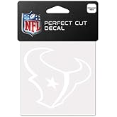 Wincraft NFL Houston Texans 4x4 Perfect Cut White Decal, One Size, Team Color
