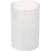 SUNWO Various Size Frosted Glass Hurricane Candle Holders, Frosted Glass Cylinder Open Both Ends, Open Ended Hurricane Diameter 2.3", Height 6.3"