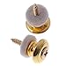 Kmise A1136 Mushrooms Head Guitar Strap Buttons Locks Gold Guitar Parts, 2 Pairs of 2 Piece