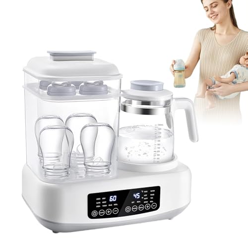4-In-1 Multifunctional Baby Bottle Sterilizer,Dryer,Warmer And Steamer,72H Keep Warm With Smart Temperature Control,Auto Shut-Off,Baby Bottle Sanitizer Universal Fit for Baby Items (Steam)