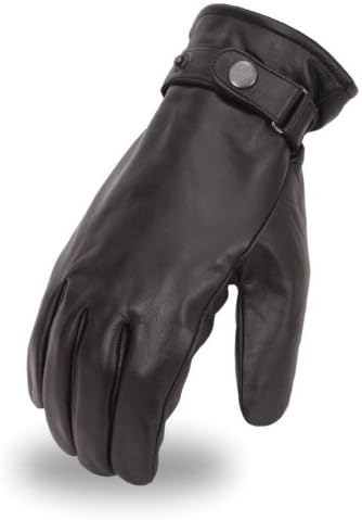 Men's Military Style Leather Gloves. Lightly Lined.