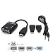 CABLEDECONN 3 In1 HDMI Male to VGA Adapter Convertor Cable + Micro HDMI to HDMI + Mini HDMI to HDMI with Audio Output primary