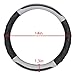 World 9.99 Mall Golf Cart Steering Wheel Cover for Club Car, Pu Leather Microfiber Anti Slip Steering Wheel Cover(Black Grey)