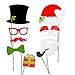 JOYIN 66 Pieces Christmas Photo Booth Props for Christmas Event Party Favors and Christmas Decorations Art Crafts