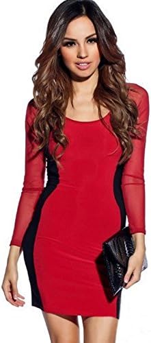 Women Sexy Red Babydoll Dress (Size:Small/Medium) M2970Red