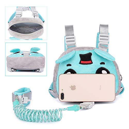 Child Leash Backpack Harness for Kid, 3-in-1, Anti Lost Wrist Cuff with Lock + 1.5m Link + Safety Walking Backpack for Girls, Boys - Thumbnail 5