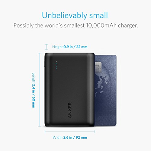 Anker, Powerbank, PowerCore, 10000 mAh, kleine en lichte externe accu, compact voor iPhone XS Max/XR/XS/X/8/8Plus/7/6s… - Afbeelding 3