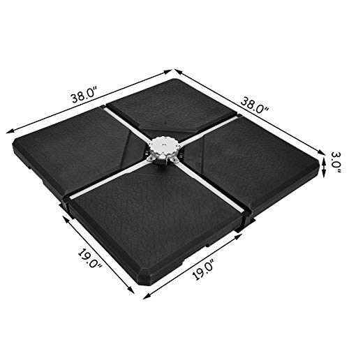 Tangkula 4PCS Patio Cantilever Offset Umbrella Base Weight Stand