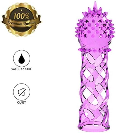 Pd-Vîbratîng-Panites-Panty Tshirt 3D Particles Protrusion Transparent Soft P-ēnís Case Hollow Mesh Couple Game Toys Purple by Portoo