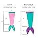 Silver Lilly Mermaid Tail Blanket Plush for Adults and Kids, Youth, Pink/Turquoise