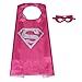 Halloween Costume Superhero Dress Up For Kids - Best For Christmas Gift, Children's Birthday, Cosplay Party. Satin Cape and Felt Mask Role Play Set. Cartoon Outfit For Boys and Girls (Supergirl)