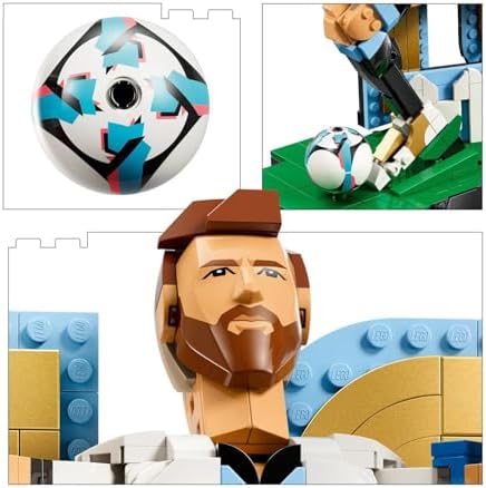 Editions Lionel Messi - Fußballlegende Spielzeug - 3D Figuren Modellbau - DIY Kinderzimmer Deko - Geschenk für Jungen, Mädchen ab 12 Jahren und Erwachsene Sportfans - 43015
