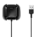 Zacro Fitbit Versa Charger, 2pcs Replacement Charger USB Charging Cable for Fitbit Versa, 3.3ft/100cm Charging Cable Dock for Fitbit Versa Smartwatch-Black