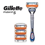 Gillette Fusion5 Men's Razor Handle + 4 Blade Refills