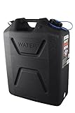 Wavian USA 3215 5 Gallon Dring Water Can with Spout UV Stabilized BPA Free Textured Military Grade Heavy Duty Anti Bacterial Resin Made in Australia (Black)