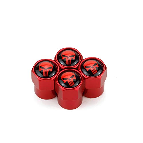 image for TK-KLZ 4Pcs Skull Logo Car Wheel Tires Valve Stem Caps for Jeep Toyota
