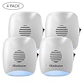 Eliminator Indoor Plug-in Powerful Ultrasonic Pest Repeller + Night Light - Pack of 4 - Eradicates All Types of Insects and Rodents ()