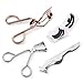 AIRCLE Eyelash Curler, Makeup Tools Set with Partial Eyelash Curler, Mini Slant Tweezer & Silicone Refill Pads, Professional Stainless-Steel Lashes Curler, Fits for Various Beauty Girls Shapes.