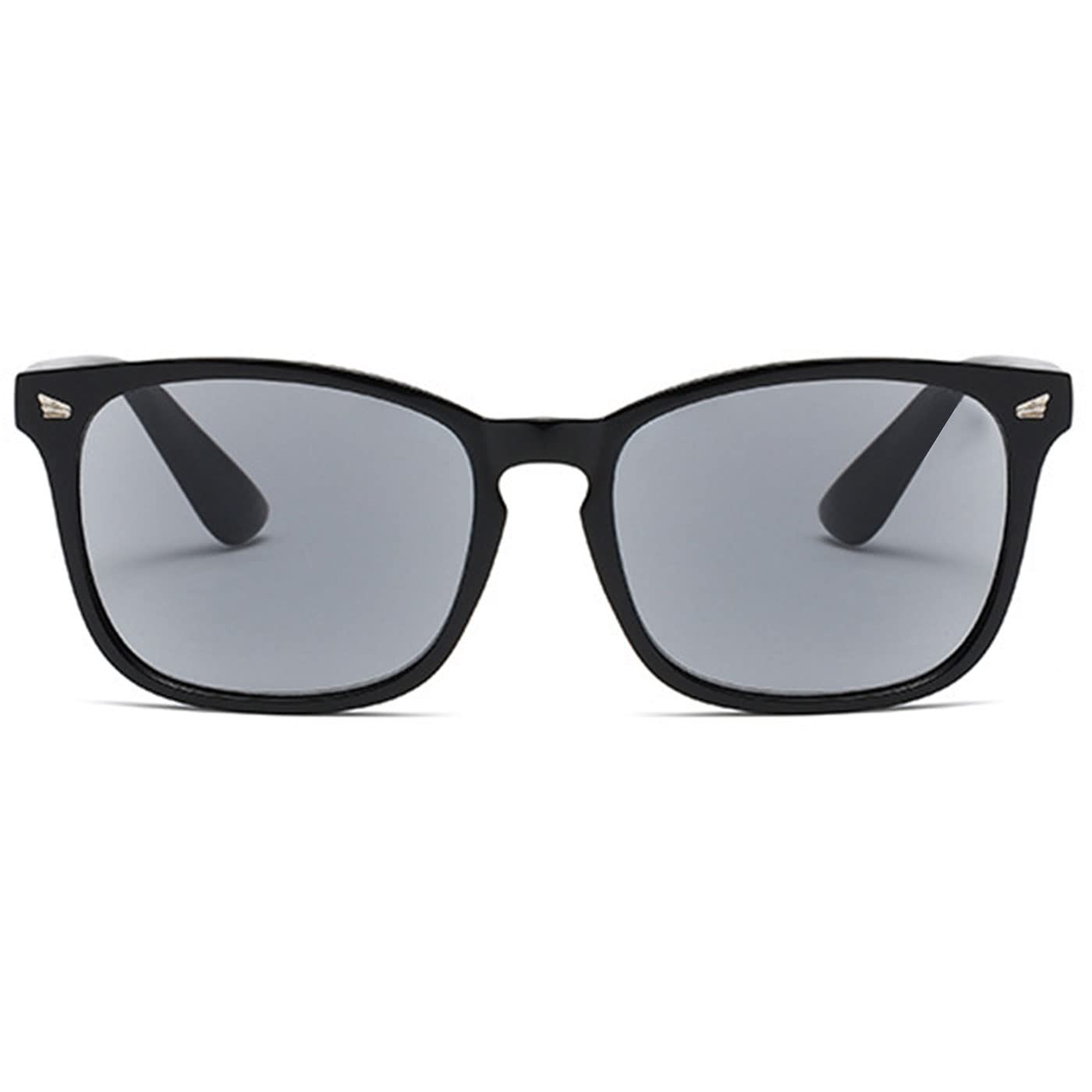 ABETOS Reading Sunglasses Tinted Sun Readers Classic Retro Eyeglasses for Women Men UV400 Protection Outdoor Reading in the Sun 1.0 1.5 2.0 2.5 3.0, Glossy black+1.0