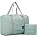 Foldable Sports Gym Bag with Wet String Bags & Shoes Compartment, Travel Duffel for Men and Women (Mint Green)