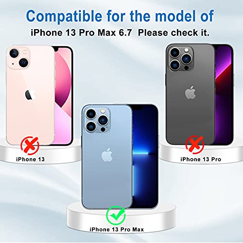 PULEN Designed for iPhone 13 Pro Max Screen Protector (2 Packs) with 2 Packs Camera Lens Protector [Automatic Alignment Tool Included], HD Clear Case Friendly 9H Hardness Tempered Glass