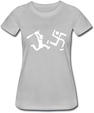 Antifa Anti Nazi Women's Summer Short Sleeve T-Shirt Casual Tees