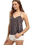Milumia Women's Sexy Spaghetti Strap Loose Sweetheart Halter Tops