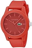 Lacoste Men's 2010764 Lacoste.12.12 Red Watch with Textured Band