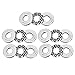 uxcell 51100 Thrust Ball Bearings 10mm x 24mm x 9mm Chrome Steel ABEC3 Single Row Roller 5pcs