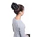 Benehair Hair Bun Hairpiece Scrunchy Updo Hair Pieces Fluffy Scrunchies Donut Hairpiece Synthetic Curly Wavy Messy Chignons With Elastic Rubber Band Dark Black-Thicker 2pcs 70g