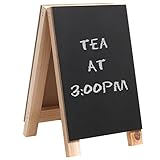 Mini 8 inch Tabletop Wooden Easel Blackboard / Chalkboard Sign Display / Erasable Message Memo Board - MyGift