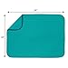 S&T INC. Absorbent, Reversible XL Microfiber Dish Drying Mat for Kitchen, 18 Inch x 24 Inch, Teal